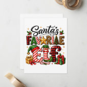Kerstmis van Sinterklaas' favoriete elf Notitiekaartje (Voorkant / Achterkant in situ)