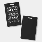 Kerstmis van Teckel Badge (Voor- en achterkant)