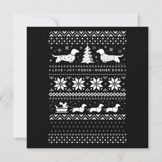 Kerstmis van Teckelhonden Notitiekaartje (Voorkant)