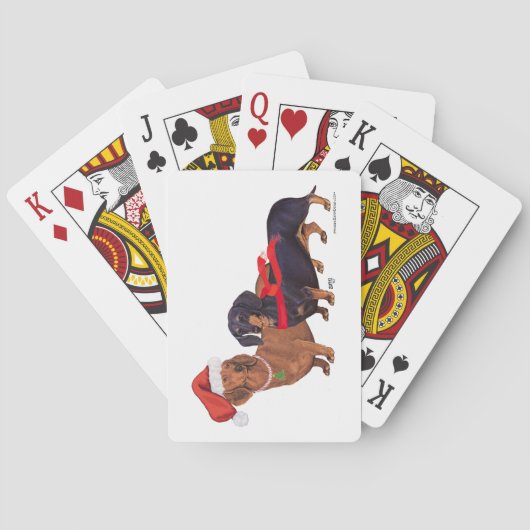 Kerstmis van tekkels speelkaarten (Achterkant)