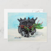 Kerstmis van Terrier van de steenhoop Feestdagenkaart (Voorkant / Achterkant)