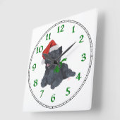 Kerstmis van Terrier van de steenhoop Vierkante Klok (Hoek)