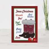 Kerstmis van Texas Feestdagen Kaart (Voorkant)
