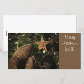 Kerstmis van Texas Feestdagenkaart (Voorkant / Achterkant)