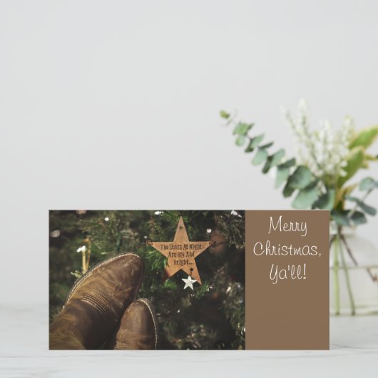 Kerstmis van Texas Feestdagenkaart (Staand voorkant)