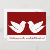 Kerstmis van twee Duiven van de Schildpad Feestdagenkaart (Voorkant / Achterkant)