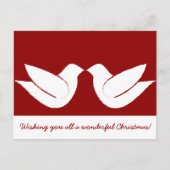 Kerstmis van twee Duiven van de Schildpad Feestdagenkaart (Voorkant)