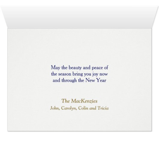 Kerstmis van Vermont Holiday Card (Binenzijde Horizontaal (Onderkant))