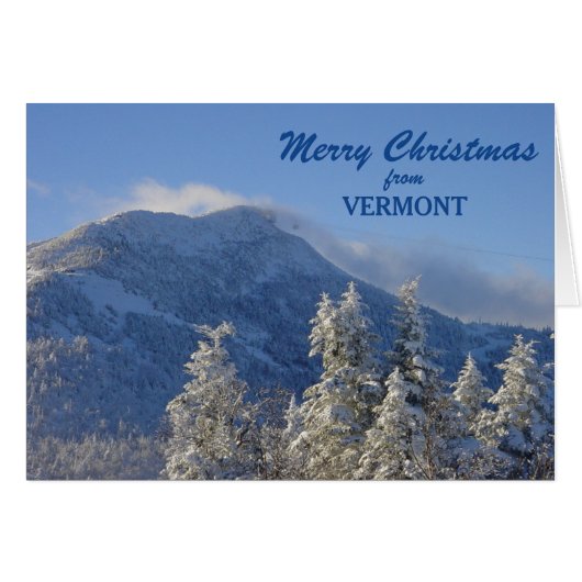 Kerstmis van Vermont Holiday Card (Voorkant Horizontaal)