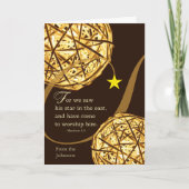 Kerstmis van voeg een naam met Matthew 2 toe Kaart (Voorkant)