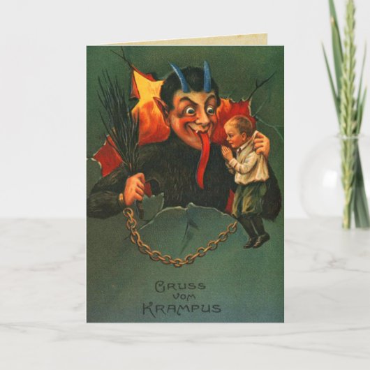 Kerstmis van Vom Krampus van Gruss Feestdagen Kaart (Voorkant)