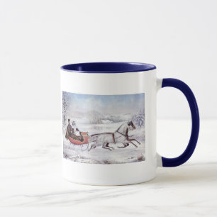Kerstmis van vroeger, De winterweg, Paard en slee Mok