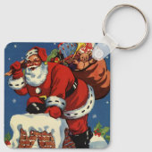 Kerstmis van vroeger, Kerstman gaat schoorsteen af Sleutelhanger (Achterkant)