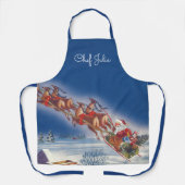 Kerstmis van vroeger, Kerstman vliegt met slee met Schort (Voorkant)