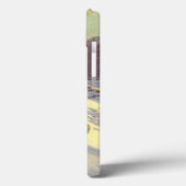 Kerstmis van vroeger, vader en dochter sleeën Case-Mate iPhone case (Achterkant / Links)