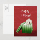 Kerstmis van Westie Feestdagenkaart (Voorkant / Achterkant)