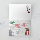 Kerstmis van Westie koestert en kust Wenskaart Feestdagen Kaart (Binnen)