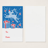 Kerstmis vanaf cadeau cadeau label visitekaartje (Voorkant /achterkant)
