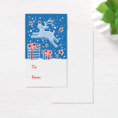 Kerstmis vanaf cadeau cadeau label visitekaartje (Bureau)