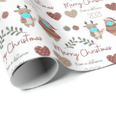 Kerstmis vanaf een verafgelegen pakpapier (Rol Hoek)