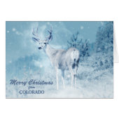 Kerstmis vanuit Colorado Herten Kerstkaart (Voorkant Horizontaal)