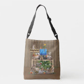 Kerstmis vanuit huis met mijn katten crossbody tas (Achterkant)