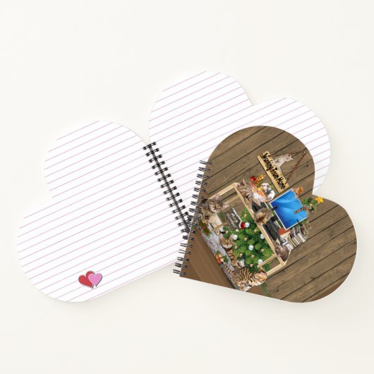 Kerstmis vanuit huis met mijn katten notitieboek (Binnen)