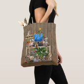 Kerstmis vanuit huis met mijn katten tote bag (Dichtbij)