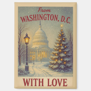 Kerstmis vanuit Washington, DC met liefde Magneet