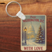 Kerstmis vanuit Washington, DC met liefde Sleutelhanger (Voorkant)