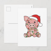 Kerstmis Varkens Winter Dieren Varkens Feestdagenkaart (Voorkant / Achterkant)