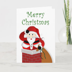 Kerstmis, Vat kerstman die Chimney wil omlaag Kaart