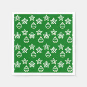 Kerstmis Vector Patter op Groen Servet (Voorkant)