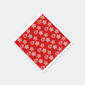 Kerstmis Vector Patter op Rood Servet (Hoek)