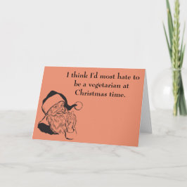 Kerstmis Vegetarische Humor Feestdagen Kaart