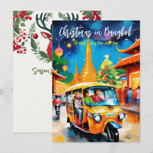 ‘Kerstmis ver weg in Bangkok’ Wenskaart Notitiekaartje