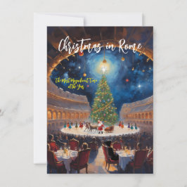 'Kerstmis Ver weg in Rome' Wenskaart Notitiekaartje
