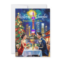'Kerstmis Ver weg in Shanghai’ Kerstkaart