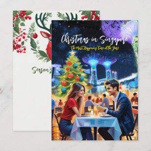 ‘Kerstmis ver weg in Singapore’ Wenskaart Notitiekaartje