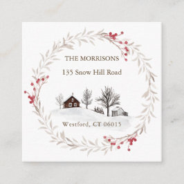 Kerstmis Verander Adres Nieuw Huis Informatiekaartje