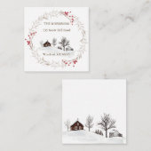 Kerstmis Verander Adres Nieuw Huis Informatiekaartje (Voorkant / Achterkant)