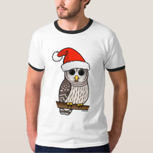 Kerstmis Verblote Uil Santa T-shirt
