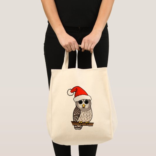 Kerstmis Verblote Uil Santa Tote Bag (Voorkant (product))