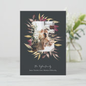 Kerstmis Verbluffende Winter Foliage Foto Lijst Feestdagenkaart (Staand voorkant)