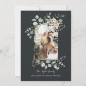 Kerstmis Verbluffende Winter Foliage Foto Lijst Feestdagenkaart (Voorkant)