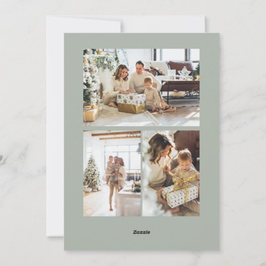 Kerstmis Verbluffende Winter Foliage Foto Lijst Feestdagenkaart (Achterkant)