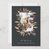 Kerstmis Verbluffende Winter Foliage Foto Lijst Feestdagenkaart (Voorkant)