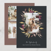 Kerstmis Verbluffende Winter Foliage Foto Lijst Feestdagenkaart (Voorkant / Achterkant)