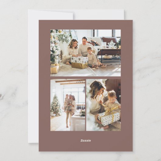 Kerstmis Verbluffende Winter Foliage Foto Lijst Feestdagenkaart (Achterkant)