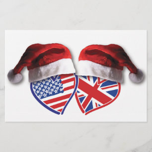 Kerstmis Verenigd Koninkrijk Patriotic Heats Briefpapier